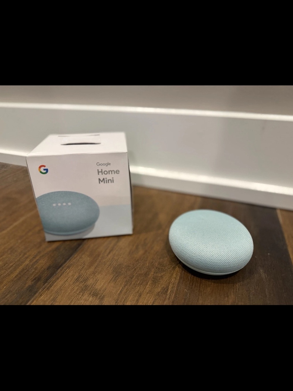 google Home Mini Smart Speaker - Green and White